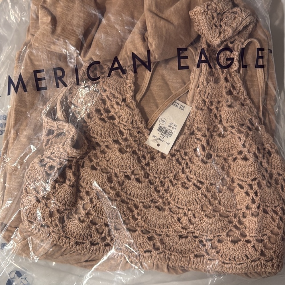[Aerie] NWT Crochet Maxi Dress - Picture 6 of 7